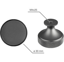 Otočný gombík so závitom M4x25 a priemerom 30 mm