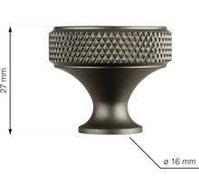 Nábytkový gombík s priemerom 16 mm a výškou 27 mm