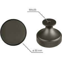 Nábytkový gombík, priemer 30 mm, upevňovacia skrutka M4x25