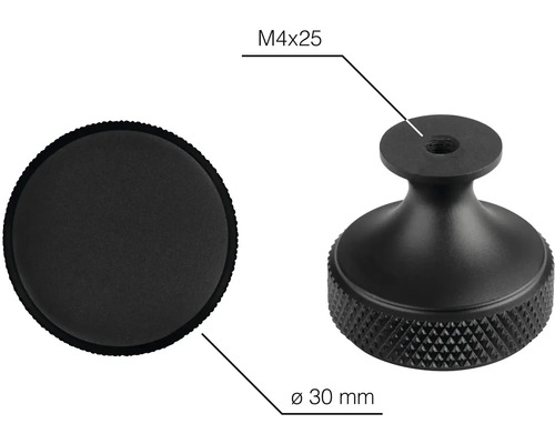 Kovový nábytkový gombík, priemer 30 mm