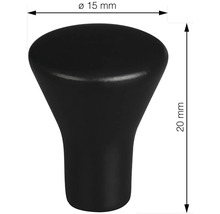 Nábytkový gombík, priemer 15 mm, výška 20 mm