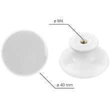 Keramická nábytková gombička, priemer 40 milimetrov, závit M4