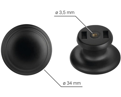 Nábytkový gombík, priemer 34 milimetrov