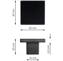 Obrázok s rozmermi nábytkového gombíka