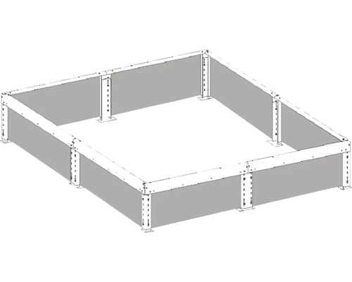 Štvorcový vyvýšený záhon z dreva