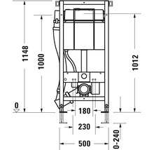 Predstenový inštalačný modul do sadrokartónu Duravit DuraSystem Standard SensoWash pre závesné WC s odsávaním zápachu-thumb-1