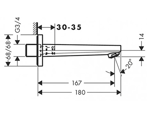 Technický nákres batérie s rozmermi