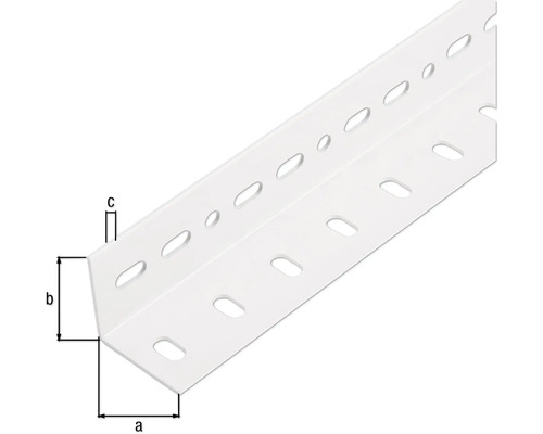 Dierovaný uholník z kovu s rozmermi