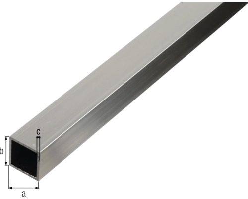 Obdĺžnikový hliníkový profil s rozmermi a, b a c
