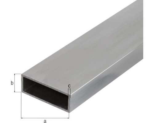 Obdĺžnikový hliníkový profil s rozmermi