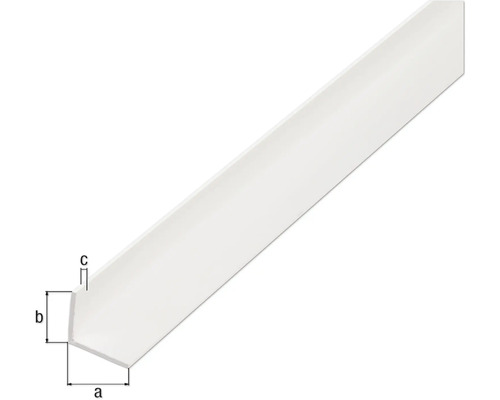 Rohový profil z plastu s rozmermi
