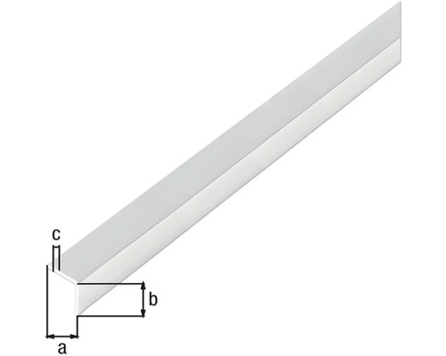 LED profil pre montáž s rozmermi a, b a c