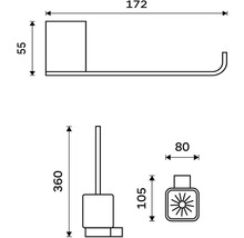 WC sada Nimco Kibo čierna Ki-set-94KN-90