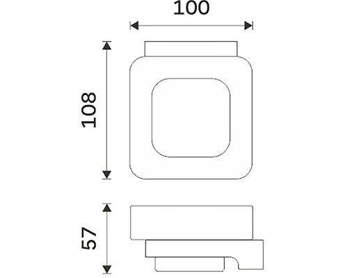 Technický nákres klzáka nábytku s rozmermi