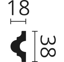 Ozdobná lišta CO1 (40x20 mm), 200 cm-thumb-3