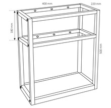 Uchytenie umývadla hura L 40x22x50 cm čierna 38.005.99-thumb-1