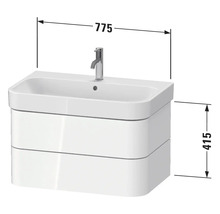 Skrinka pod umývadlo DURAVIT Happy D.2 Plus biela 775 x 415 x 490 mm 1260596; HP4387022220000