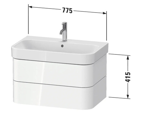Umývadlo so skrinkou a rozmermi 775 a 415