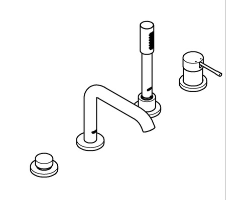 Vaňová batéria s ručnou sprchou