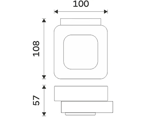 Technický nákres nábytkového gombíka s rozmermi.