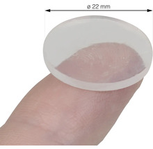 Tlmič dvierok Ø 22 mm samolepiaci transparentný 15 ks