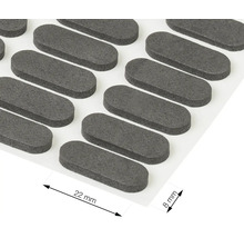 Tlmič dvierok 22x8 mm samolepiaci čierny 30 ks