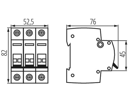 Technický výkres ističa s rozmermi