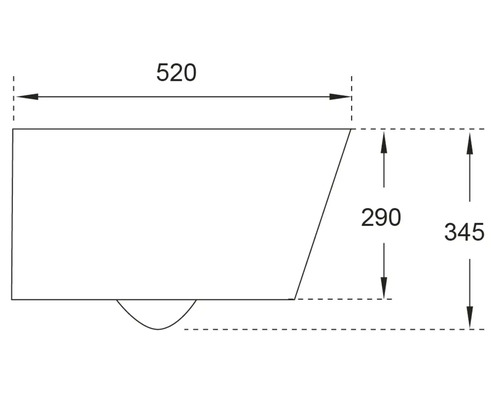 Technický výkres s rozmermi 520, 290 a 345.