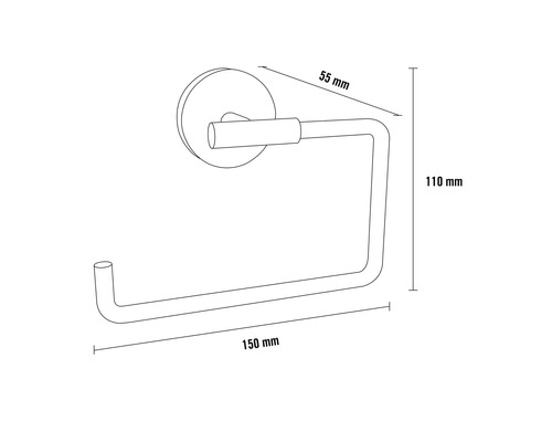 Rozmery držiaka toaletného papiera
