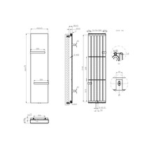 Dizajnové vykurovacie teleso ROTHEIGNER Style čierne 1804 x 452 x 32-85 mm pripojenie 1 dole uprostred-thumb-6