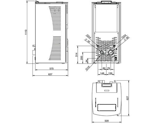 Obrázok s rozmermi kachlí