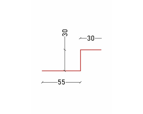 Technický nákres profilu s rozmermi