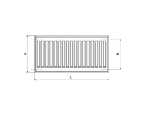 Malý doskový radiátor Rotheigner 22 300 x 1400 mm 4 bočné prípojky