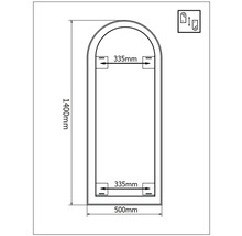 Zrkadlo do kúpeľne Cordia Portal 140x50 cm
