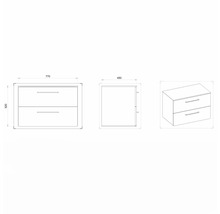 Skrinka pod umývadlo Devo Sonus 2.0 mušľa classico 77 x 52 x 45 cm
