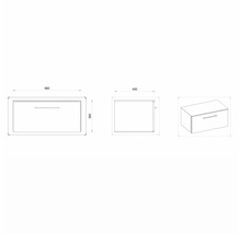 Skrinka pod umývadlo Devo Sonus 2.0 mušľa classico 97 x 36 x 45 cm