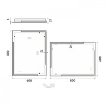 Zrkadlo do kúpeľne s LED osvetlením Nimco 60x80 cm ZP 14002