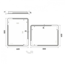 Zrkadlo do kúpeľne s LED osvetlením Nimco 60x80 cm ZP 15002