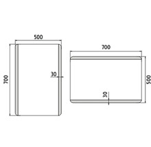 Zrkadlo do kúpeľne s LED osvetlením Nimco 50x70 cm ZP 17001