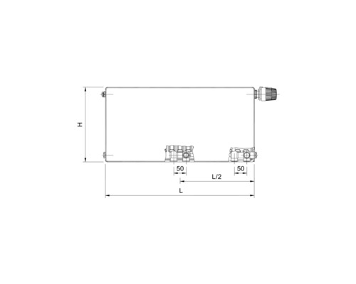 Doskový radiátor Rotheigner Plan 11 500 x 1200 mm 8 prípojok (bočné, dole vpravo alebo uprostred)