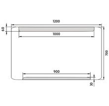 LED zrkadlo do kúpeľne Nimco 120x70 cm ZP 22006