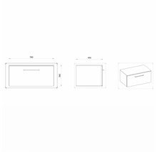 Skrinka pod umývadlo Devo Sonus 2.0 mušľa classico 77 x 36 x 45 cm