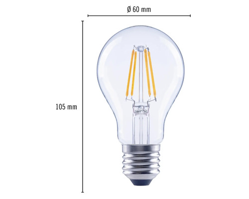 LED žiarovka s päticou E27, priemer 60 mm a výška 105 mm