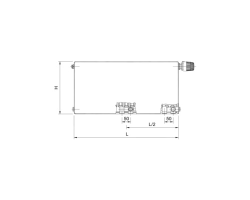 Doskový radiátor Rotheigner Plan 21 500 x 2000 mm 8 prípojok (bočné, dole vpravo alebo uprostred)