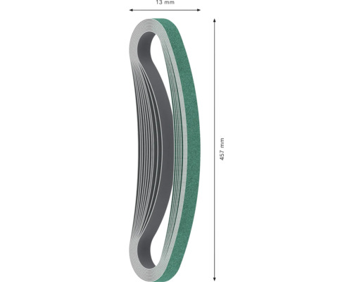 Brúsny pás s rozmermi 13 mm x 457 mm