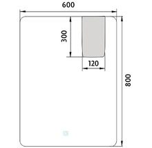 Zrkadlo do kúpeľne Nimco 600x800 cm s LED osvetlením a dotykovým senzorom ZP 25002V