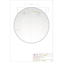 Okrúhle zrkadlo do kúpeľne Pure Ronde Ø 120 cm