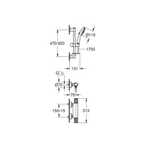 Termostatická sprchová batéria Grohe Quickfix Precision Feel chróm 34791001