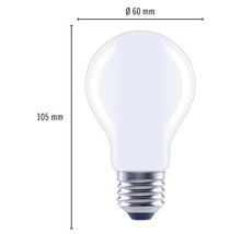 Žiarovka s rozmermi 60 mm v priemere a 105 mm na výšku