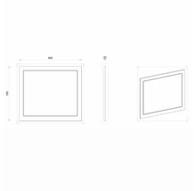 Zrkadlo do kúpeľne v ráme Devo Vena 2.0 80 x 70 cm kitami VE2-LU80-F107